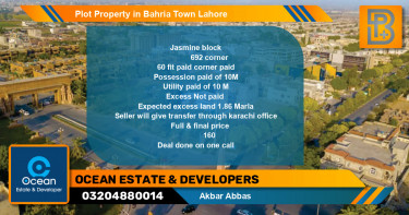 Residential Plot for Sale in Bahria Town, Lahore - (BP-51605)