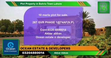 Residential Plot for Sale in Bahria Town, Lahore - (BP-51606)