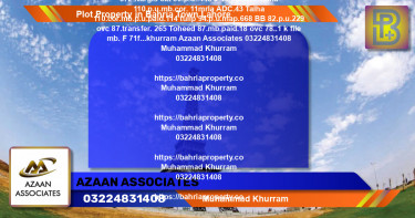 Residential Plot for Sale in Bahria Town, Lahore - (BP-51636)