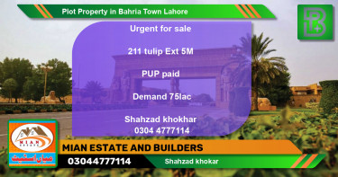 Residential Plot for Sale in Bahria Town, Lahore - (BP-51655)