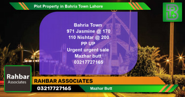 Residential Plot for Sale in Bahria Town, Lahore - (BP-51684)