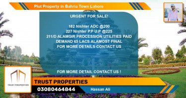 Residential Plot for Sale in Bahria Town, Lahore - (BP-51719)