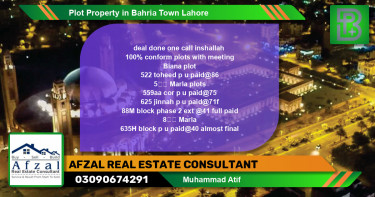 Residential Plot for Sale in Bahria Town, Lahore - (BP-51734)