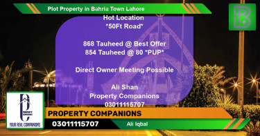Residential Plot for Sale in Bahria Town, Lahore - (BP-51795)