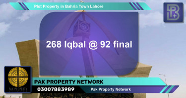 Residential Plot for Sale in Bahria Town, Lahore - (BP-51800)