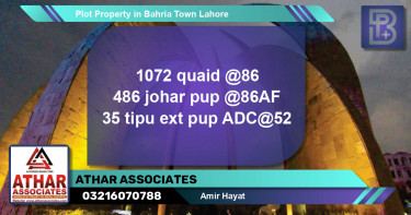 Residential Plot for Sale in Bahria Town, Lahore - (BP-51858)