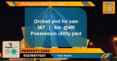 Residential Plot for Sale in Bahria Town, Lahore - (BP-51867)