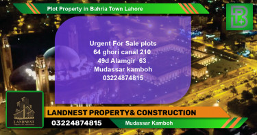 Residential Plot for Sale in Bahria Town, Lahore - (BP-51873)