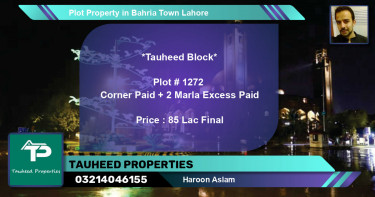 Residential Plot for Sale in Bahria Town, Lahore - (BP-51926)