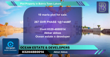 Residential Plot for Sale in Bahria Town, Lahore - (BP-51930)