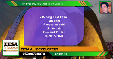 Residential Plot for Sale in Bahria Town, Lahore - (BP-51943)