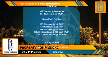 Residential Plot for Sale in Bahria Town, Lahore - (BP-51958)