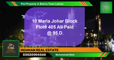 Residential Plot for Sale in Bahria Town, Lahore - (BP-51978)