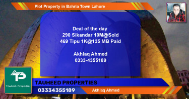 Residential Plot for Sale in Bahria Town, Lahore - (BP-52099)