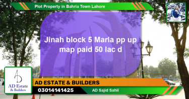 Residential Plot for Sale in Bahria Town, Lahore - (BP-52123)