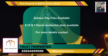 Residential Plot for Sale in Bahria Town, Lahore - (BP-52152)