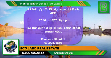 Residential Plot for Sale in Bahria Town, Lahore - (BP-52178)