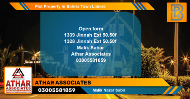 Residential Plot for Sale in Bahria Town, Lahore - (BP-52199)