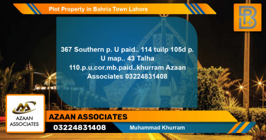 Residential Plot for Sale in Bahria Town, Lahore - (BP-52209)