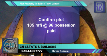 Residential Plot for Sale in Bahria Town, Lahore - (BP-52217)