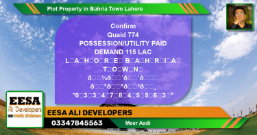 Residential Plot for Sale in Bahria Town, Lahore - (BP-52227)