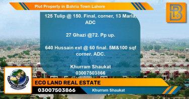 Residential Plot for Sale in Sector C - Tulip Block -  Bahria Town, Lahore - (BP-52238)