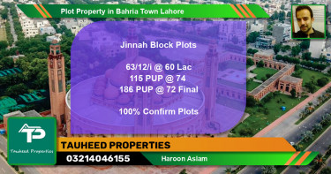Residential Plot for Sale in Bahria Town, Lahore - (BP-52285)