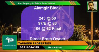 Residential Plot for Sale in Bahria Town, Lahore - (BP-52286)