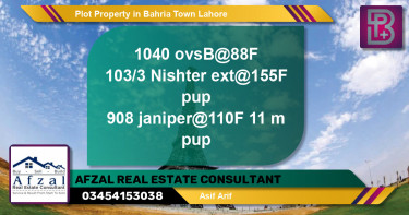 Residential Plot for Sale in Bahria Town, Lahore - (BP-52355)