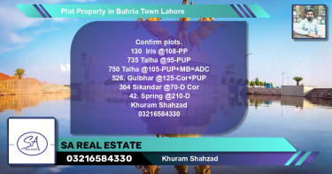 Residential Plot for Sale in Bahria Town, Lahore - (BP-52380)