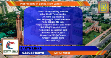 Residential Plot for Sale in Bahria Town, Lahore - (BP-52396)
