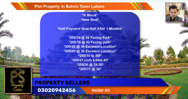 Residential Plot for Sale in Bahria Town, Lahore - (BP-52445)