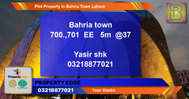 Residential Plot for Sale in Bahria Town, Lahore - (BP-52456)