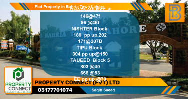 Residential Plot for Sale in Bahria Town, Lahore - (BP-52477)