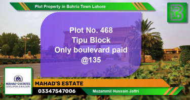 Residential Plot for Sale in Bahria Town, Lahore - (BP-52501)