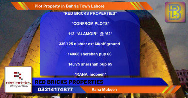 Residential Plot for Sale in Bahria Town, Lahore - (BP-52634)