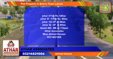 Residential Plot for Sale in Bahria Town, Lahore - (BP-52636)