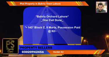 Residential Plot for Sale in Bahria Town, Lahore - (BP-52643)
