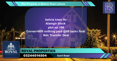 Residential Plot for Sale in Bahria Town, Lahore - (BP-52654)