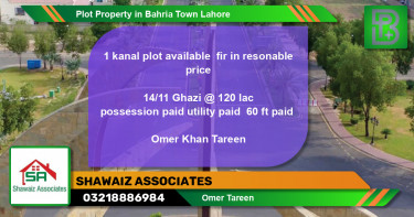Residential Plot for Sale in Bahria Town, Lahore - (BP-52656)