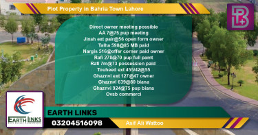 Residential Plot for Sale in Bahria Town, Lahore - (BP-52667)