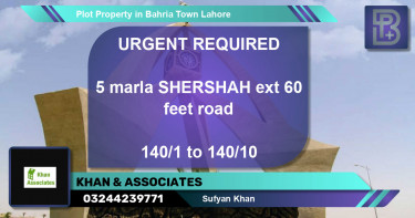 Residential Plot for Sale in Bahria Town, Lahore - (BP-52673)