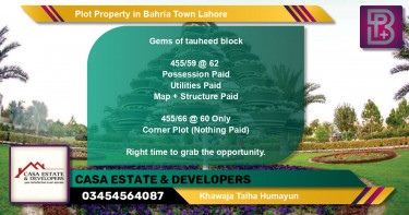 Residential Plot for Sale in Bahria Town, Lahore - (BP-52712)