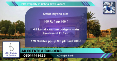 Residential Plot for Sale in Bahria Town, Lahore - (BP-52785)