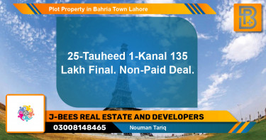 Residential Plot for Sale in Bahria Town, Lahore - (BP-52800)