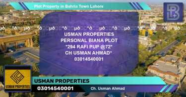 Residential Plot for Sale in Bahria Town, Lahore - (BP-52840)