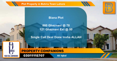 Residential Plot for Sale in Bahria Town, Lahore - (BP-52871)