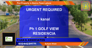 Residential Plot for Sale in Bahria Town, Lahore - (BP-52931)