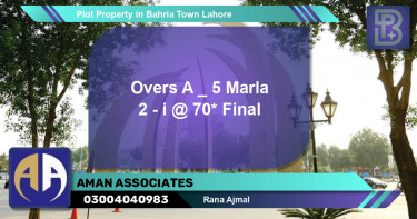 Residential Plot for Sale in Bahria Town, Lahore - (BP-52954)