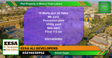Residential Plot for Sale in Bahria Town, Lahore - (BP-52957)